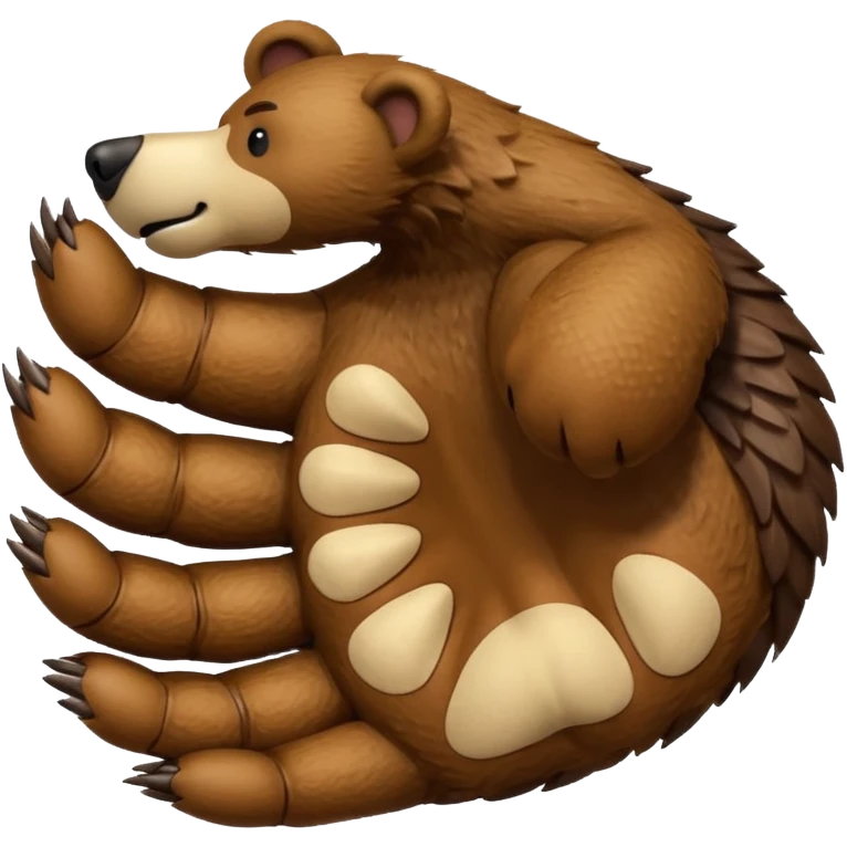 handshake emoji with one hand as a bear claw emoji