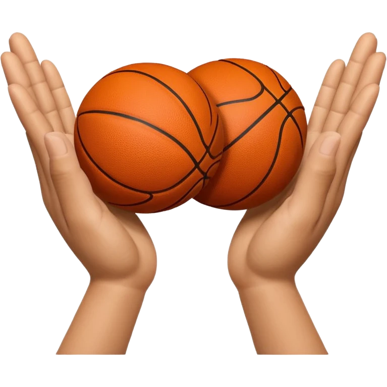 A 3D Apple-style emoji showing two human hands making a basketball “time-out” gesture — one hand held vertically and the other horizontally forming a “T” shape. Only hands visible, cheerful and clear design, white background, soft shadows, realistic skin tone and glossy Apple emoji finish emoji