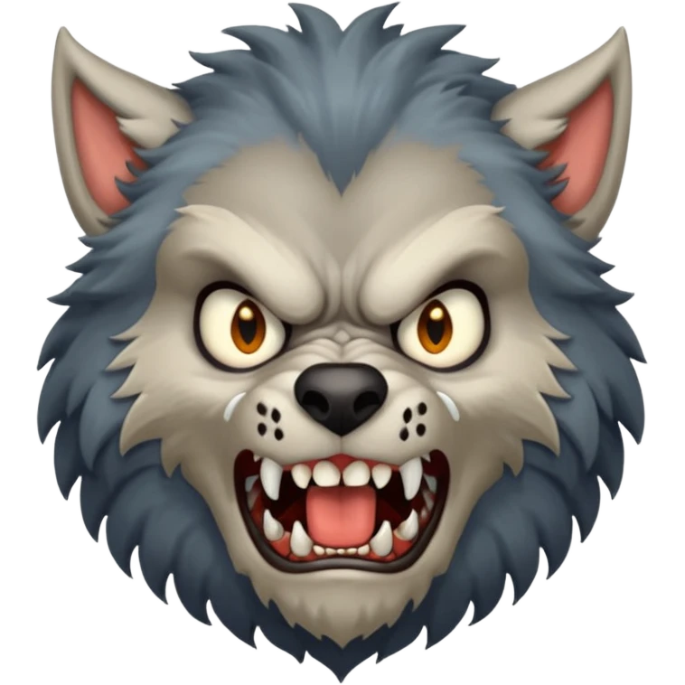 Werewolf laughing emoji