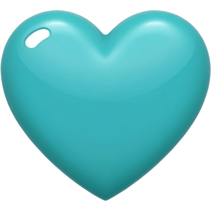 turquoise heart, simple, clear, iconic emoji
