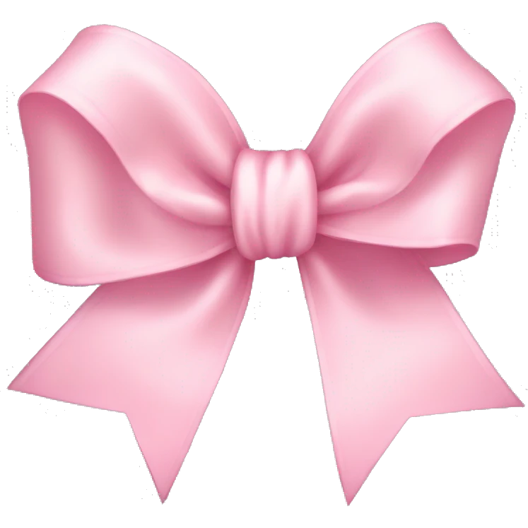 light pink ribbon bow emoji