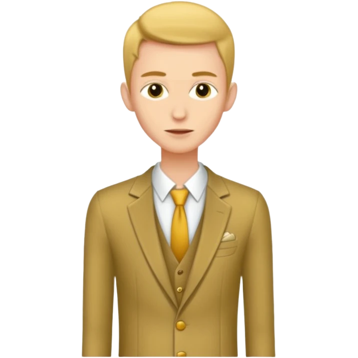 skinny man face looking rich emoji