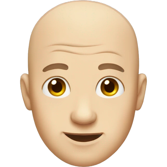 Bald head emoji