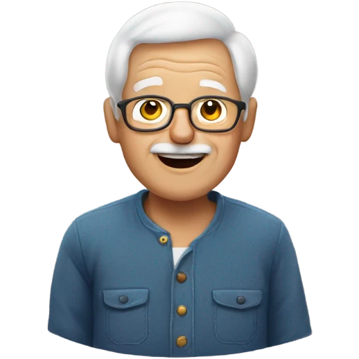 Grandpa with boy emoji