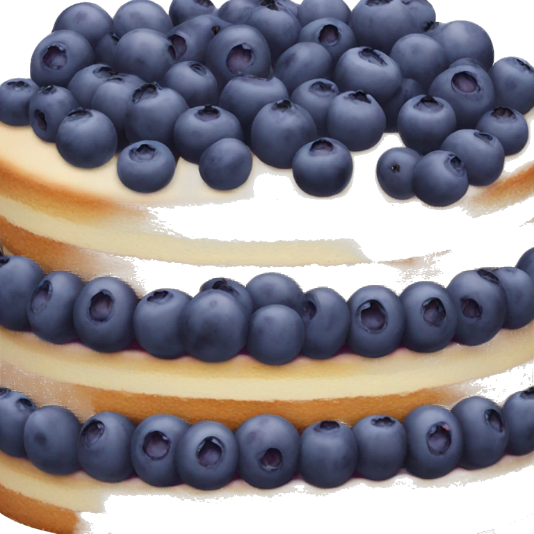 Cake with blueberries  emoji