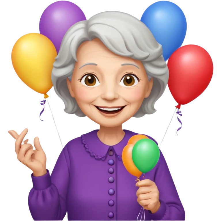 balloons holder ol woman emoji