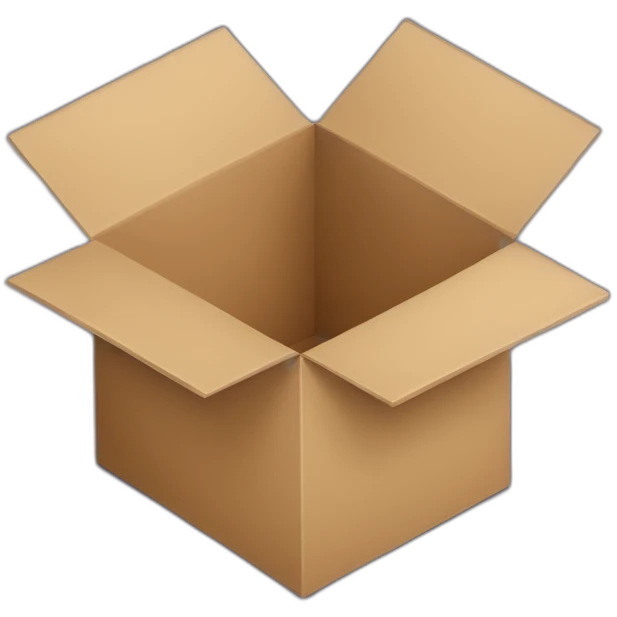 an empty open box upside down emoji