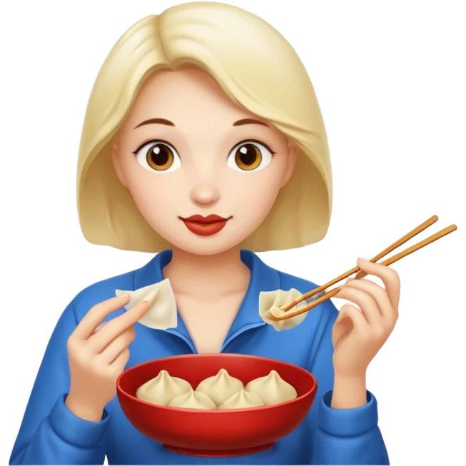 dmpling eating woman emoji