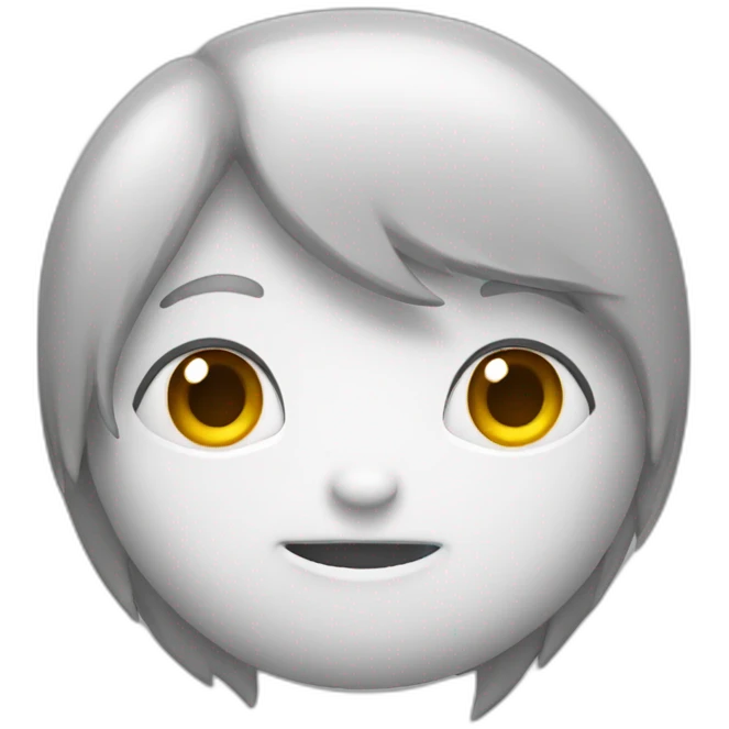 Chat gris et blanc emoji