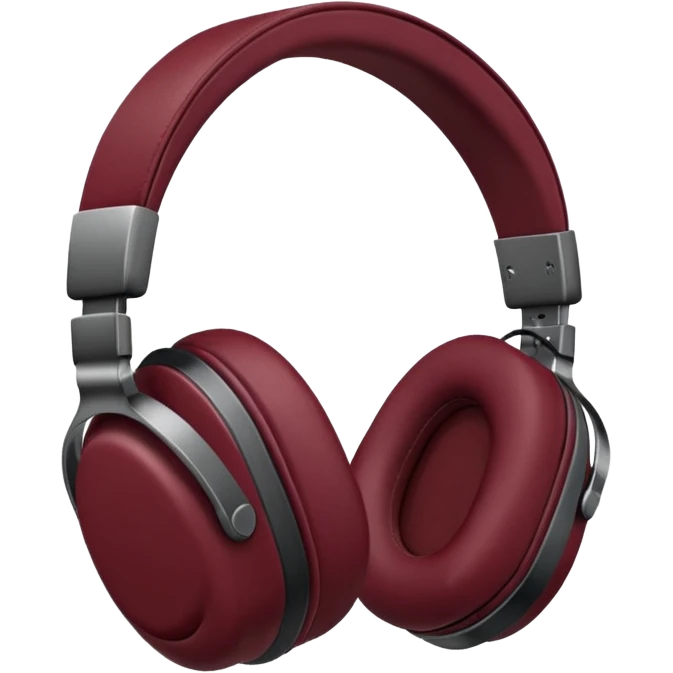 Maroon headphones  emoji