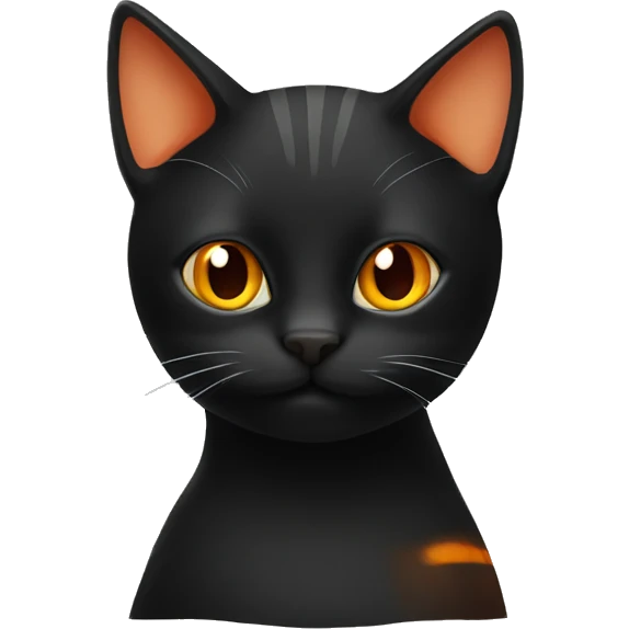 black cat and orange cat emoji