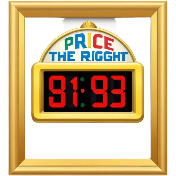 ‘the price is right’ number display frame emoji