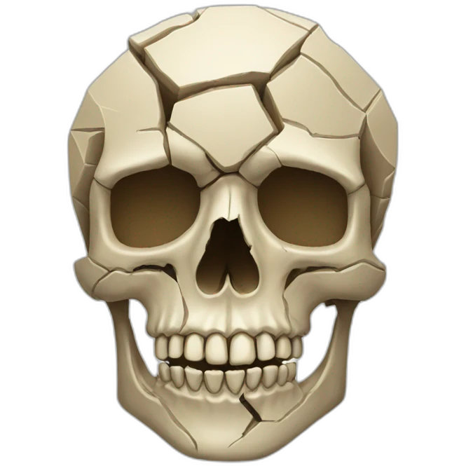 fragmented-skull emoji