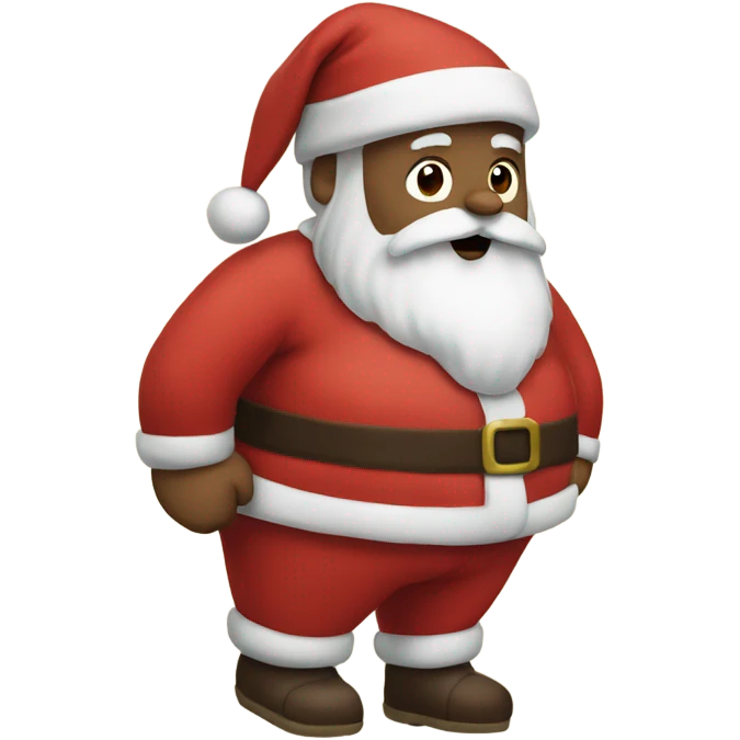 Santa with huge feet emoji
