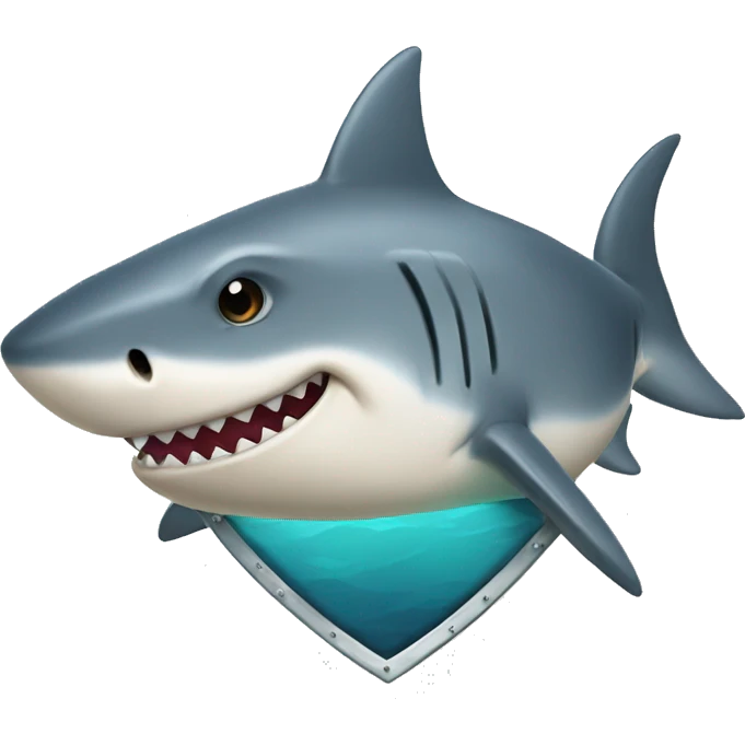 Shark with a shield emoji