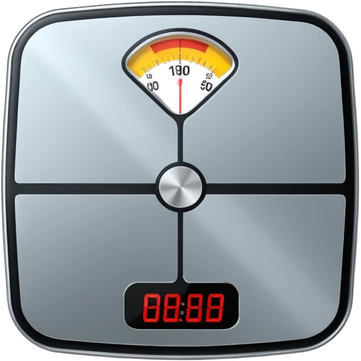 Digital weight scale with 0:00 on it emoji