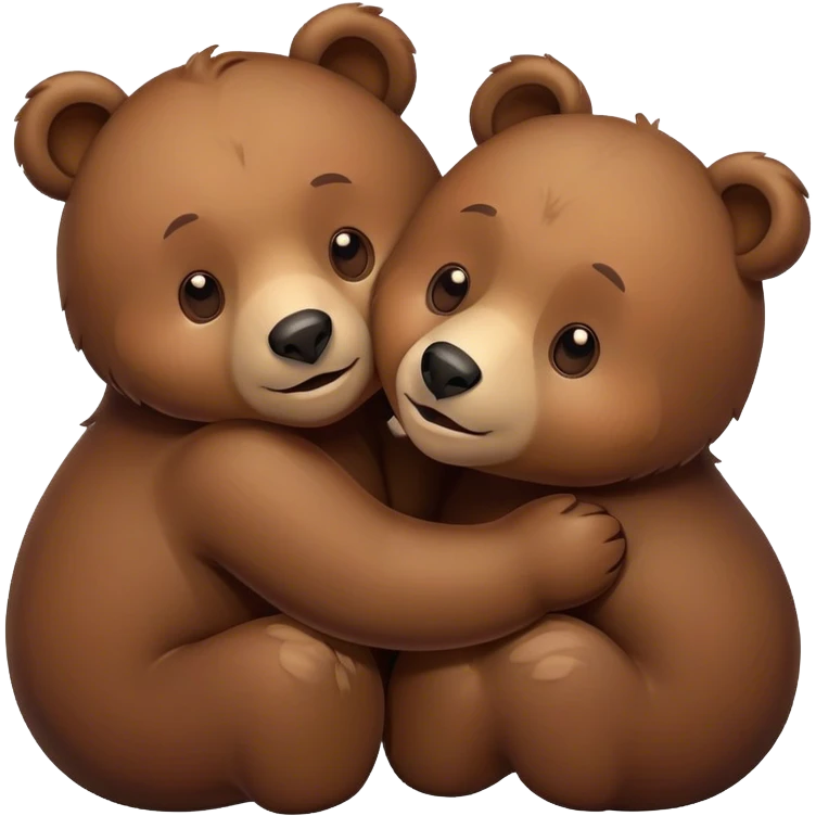 Two bears hugging emoji