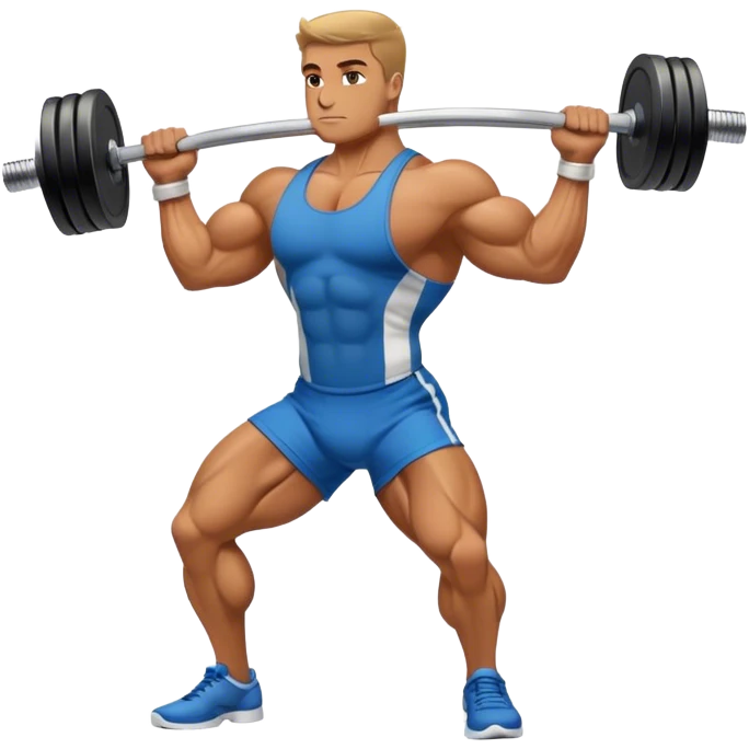 side-view bodybuilder dumbbell lunges emoji