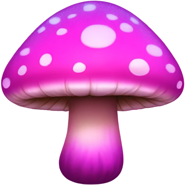 Pink sparkly neon mushroom emoji