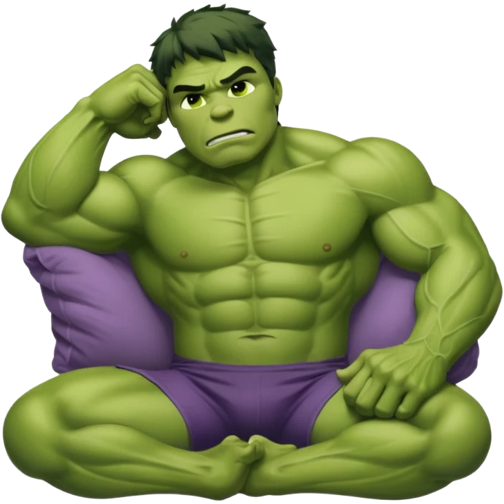 Incredible hulk taking a nap emoji