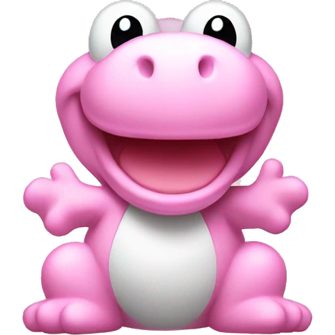 Yoshi in light pink emoji