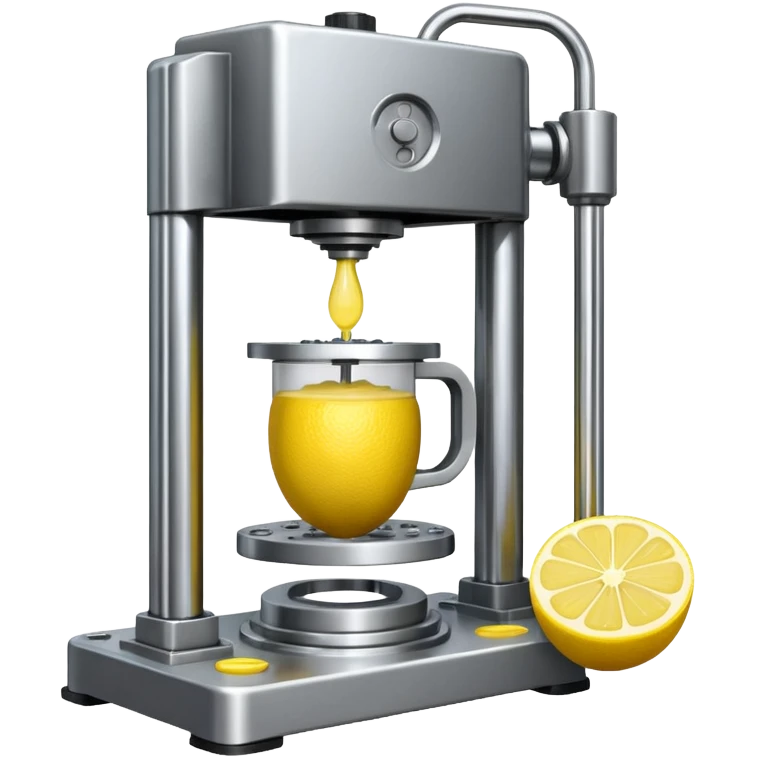 mac os icon hydraulic press machine lemon emoji