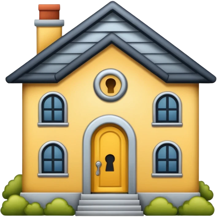 house with lock emoji