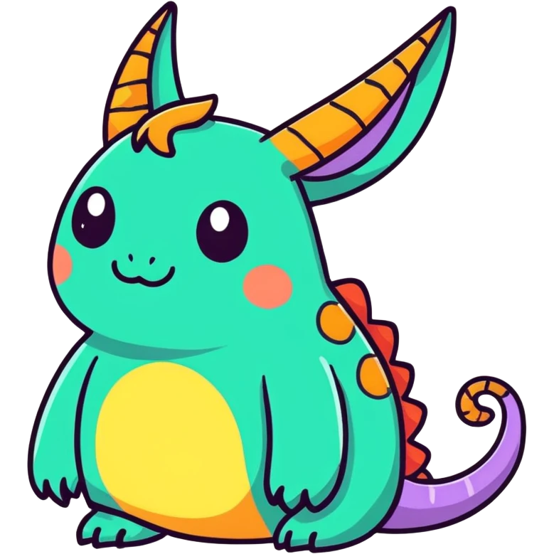 Colorful fantasy Fakémon-Creature (full body)  emoji
