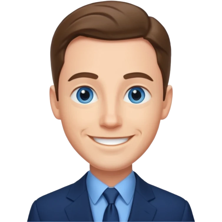 John Dall with blue eyes, navy blue suit emoji