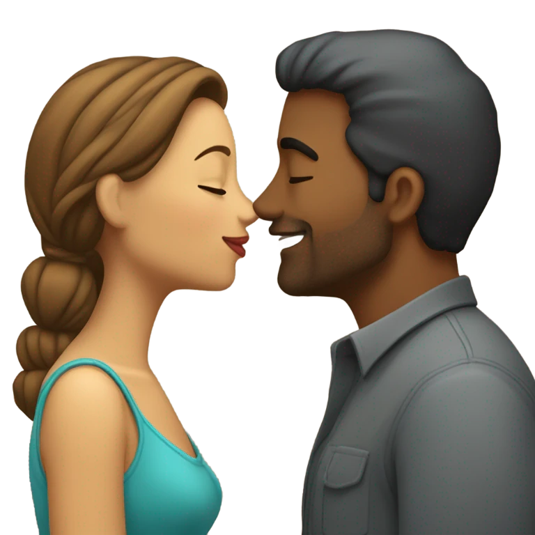 Beso hombre y mujer  emoji