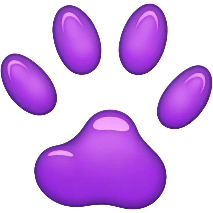 Purple paw emoji