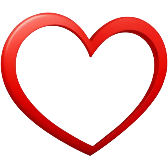 the contour of the heart emoji