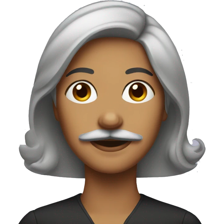 Woman with a mustache  emoji