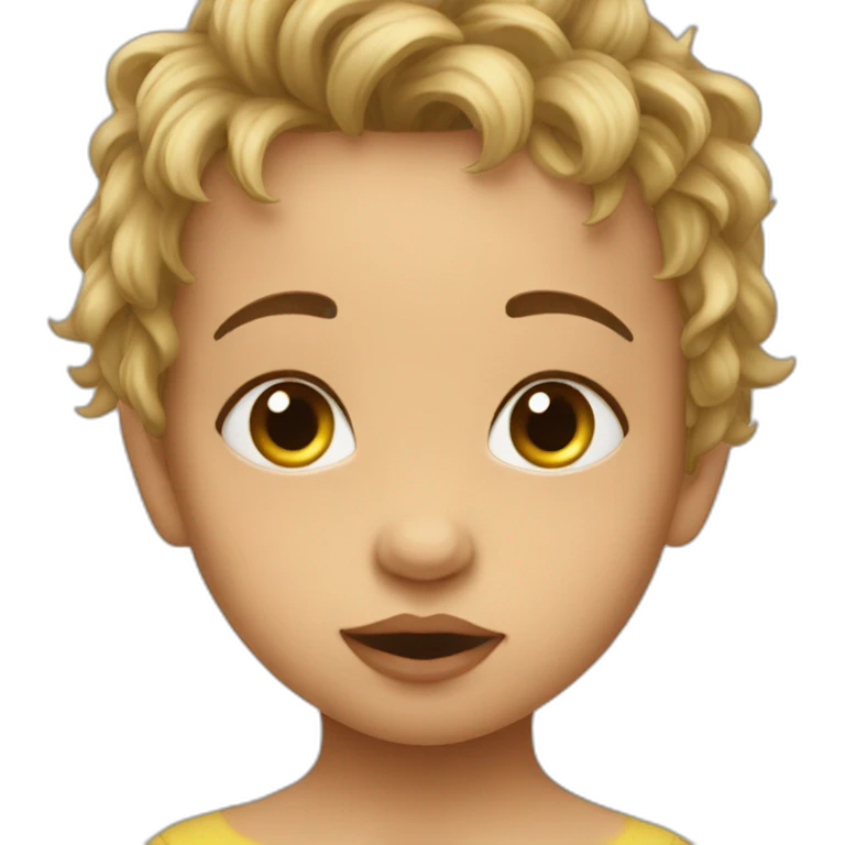 Messy baby emoji