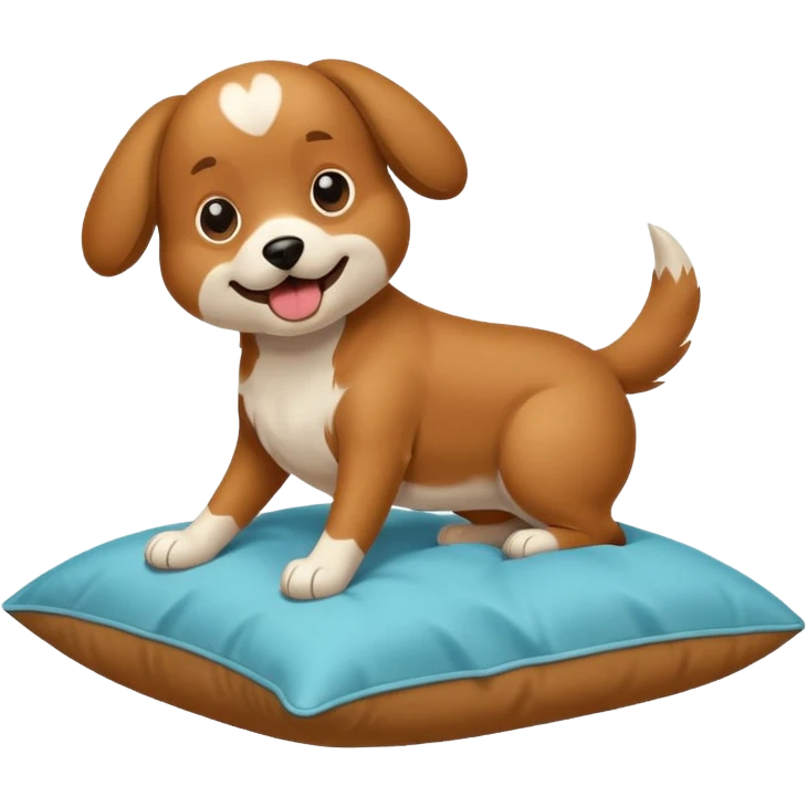 A dog humping a pillow emoji