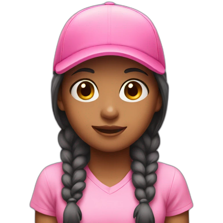Girl with pink cap emoji