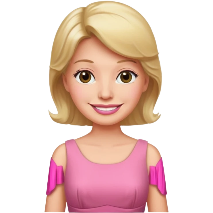 Donald trump with pink dress emoji