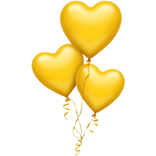 Yellow heart balloons emoji