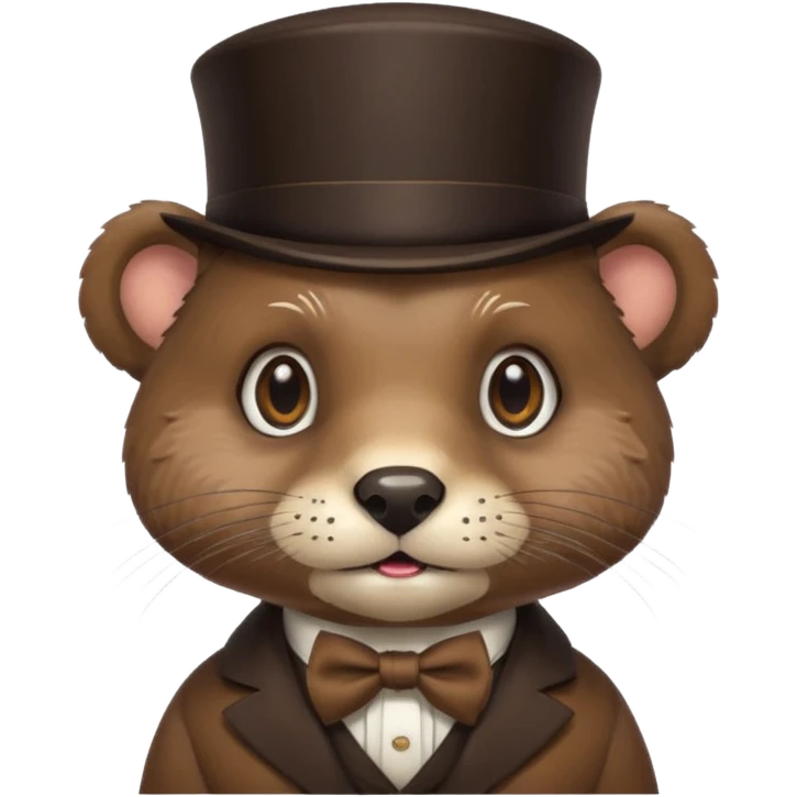 Otter wearing a  monocle emoji