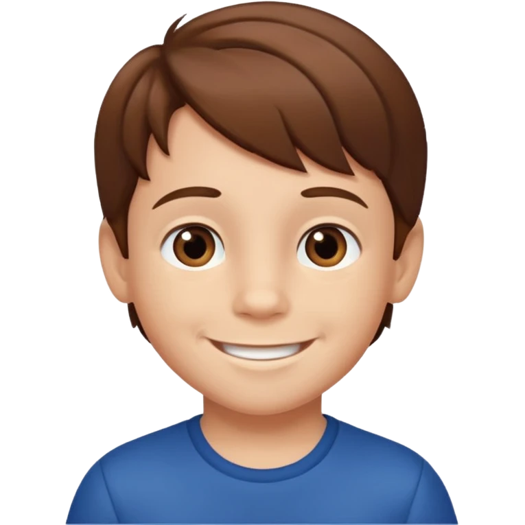 A 4 year old boy with brown hair emoji