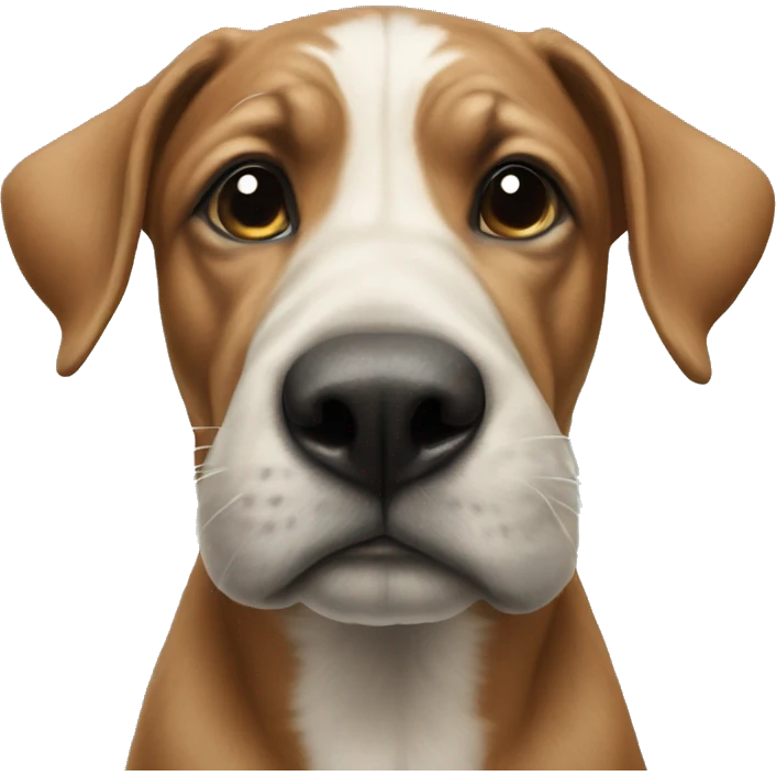 realistic animal portrait in focus with bubble on nose emoji
