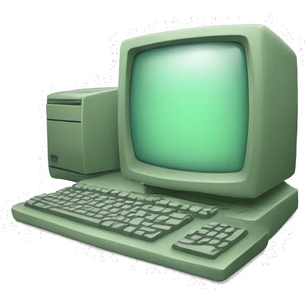 Sage green computer emoji