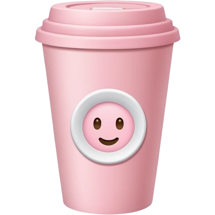 aesthetic light pink takeaway coffee cup emoji