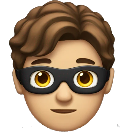 superhero with brown hair at the laptop emoji