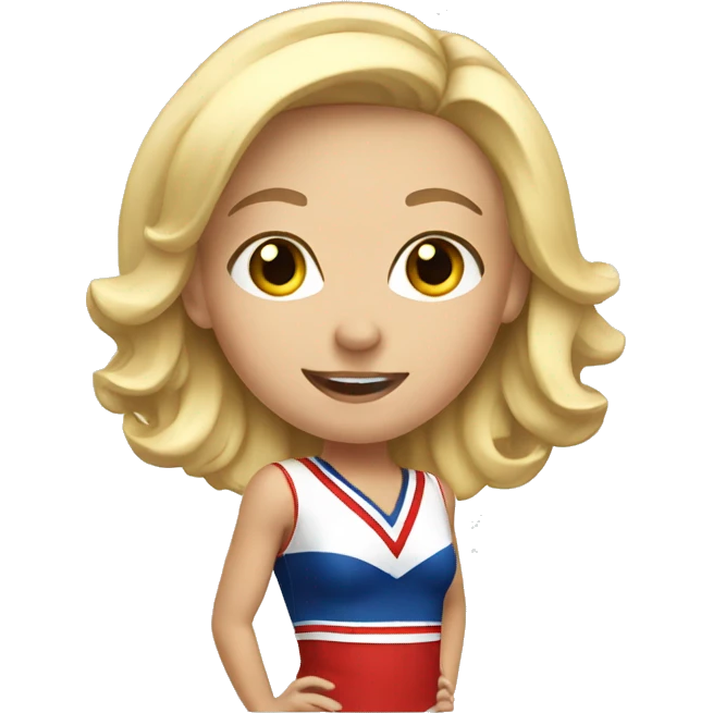 Blonde cheerleader emoji