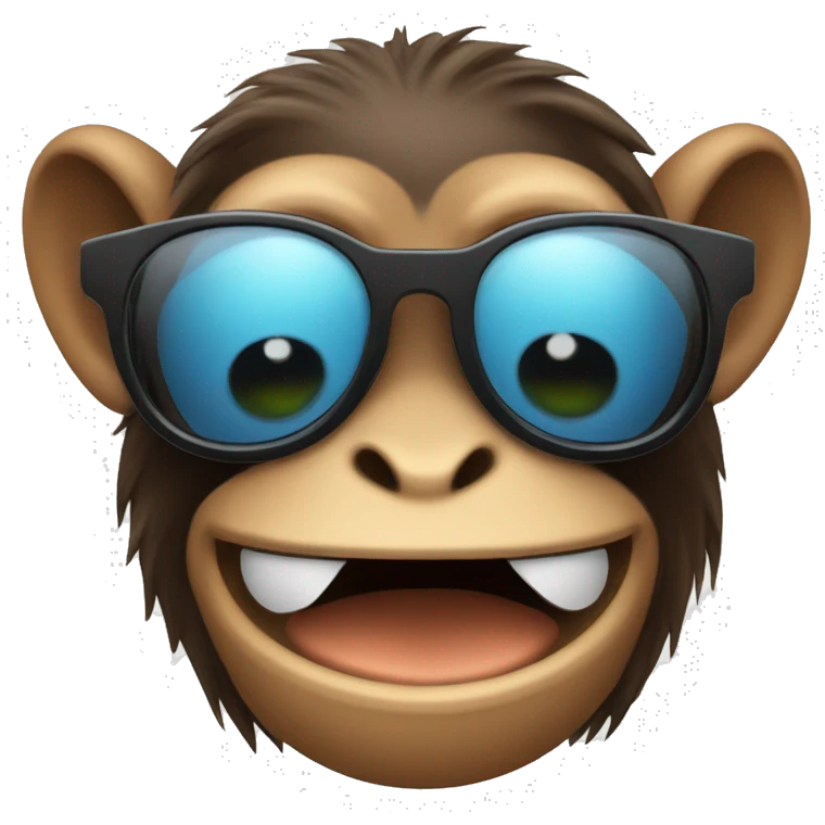 Happy monkey sunglasses giving tumbs up  emoji