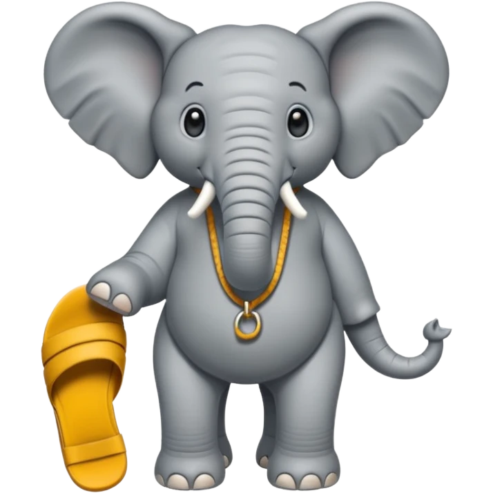 Un elefante con una chancla emoji