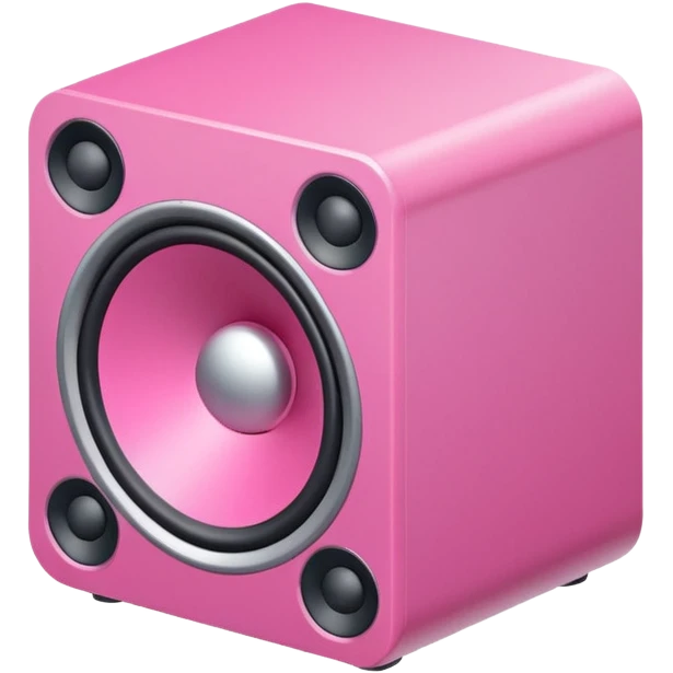 mac os icon pink audio speaker isometric emoji