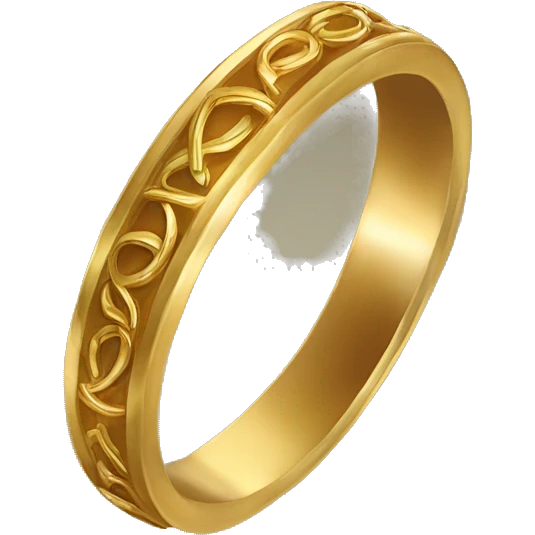  gold ring in lord of the rings style emoji
