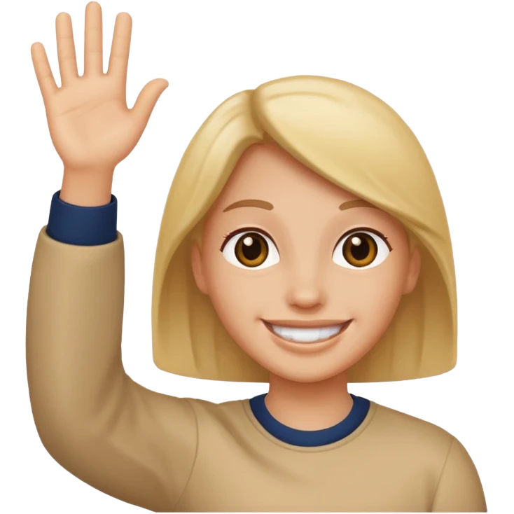 Person waving emoji